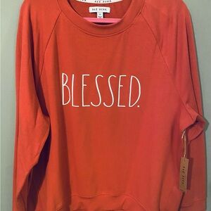 Rae Dunn Red 'Blessed' Sweatshirt
